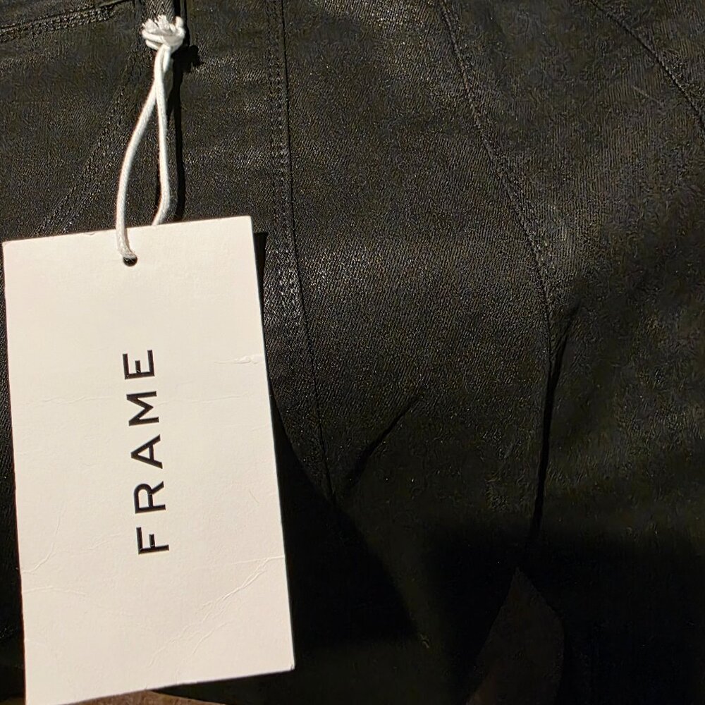 Frame NWT Denim Black Coated high sheen pants - La Flare de Francoise 29